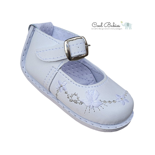 Baleta Bordada Blanca