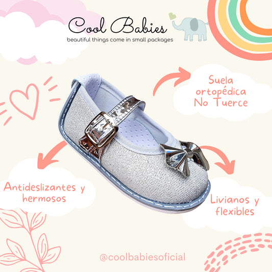 Baleta Escarchada Plata