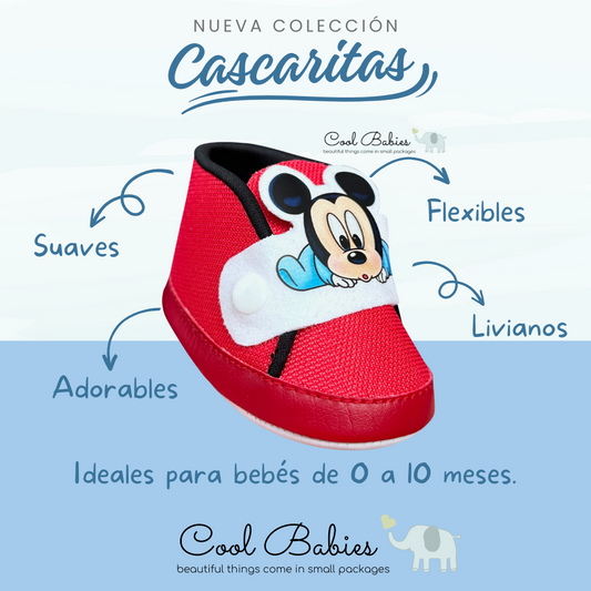 Cascarita Mickey Baby Rojo
