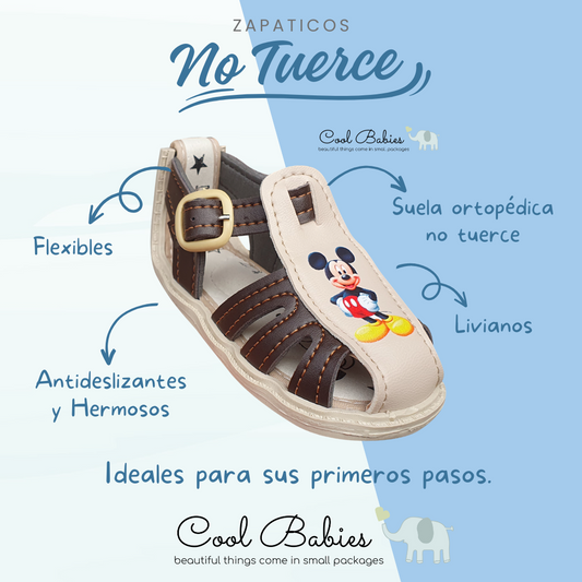 Sandalia Mickey Café Beige