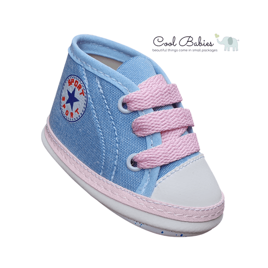 Cascarita Converse Azul Rosa