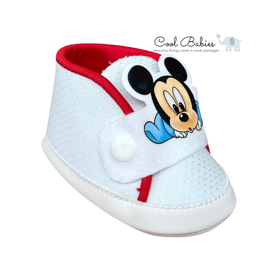 Cascarita Mickey Baby Blanco Rojo