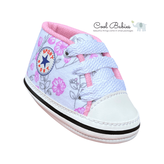 Cascarita Converse Flor Blanco Rosa