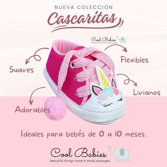 Cascarita Unicornio Fucsia Rosa