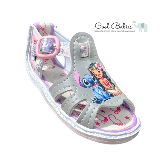 Sandalia Stitch Gris Rosa