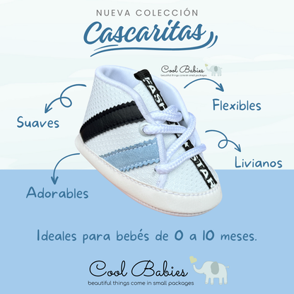 Cascarita Line Blanco Azul