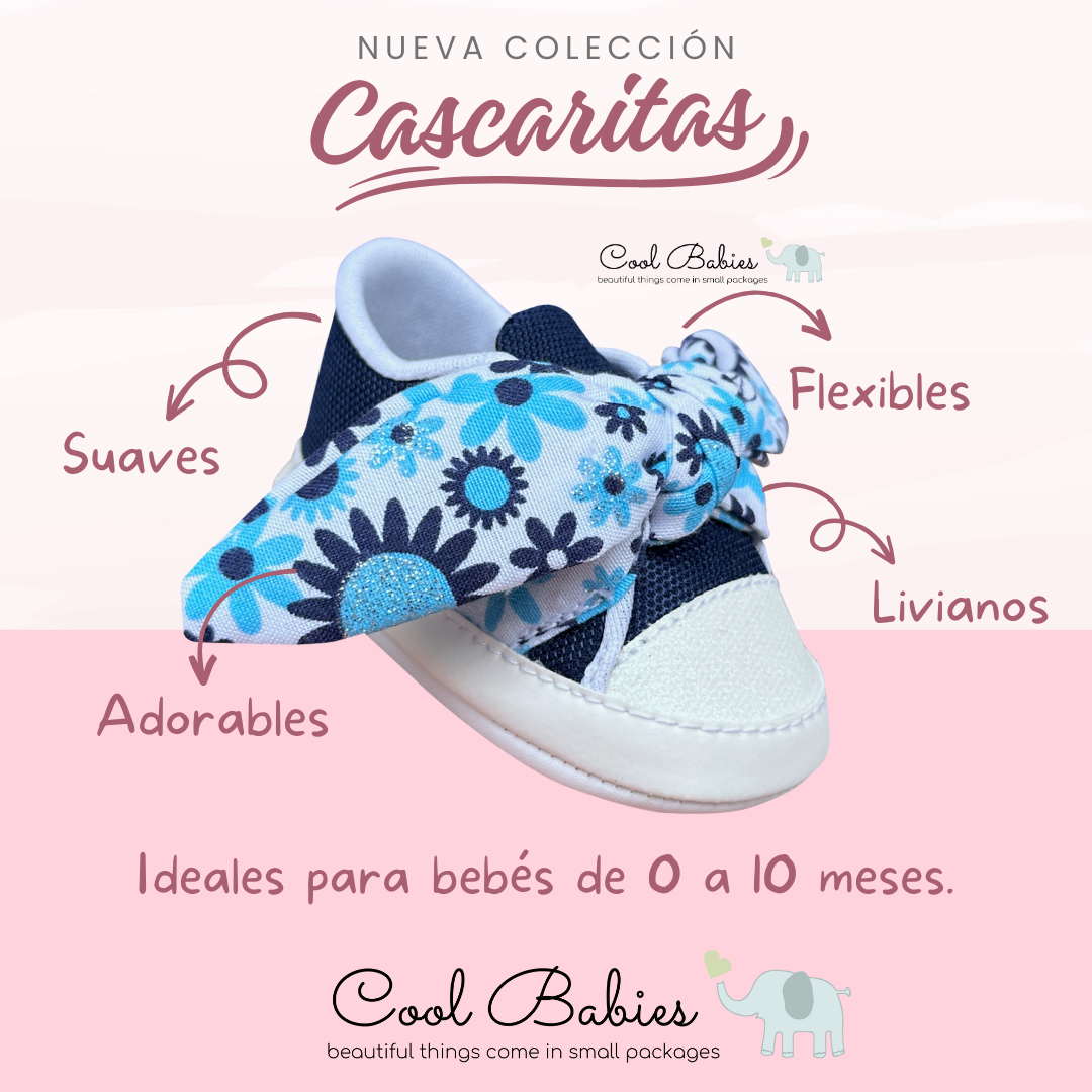 Cascarita Moño Grande Azul