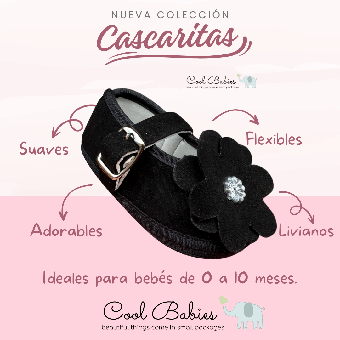 Cascarita Flor Negro