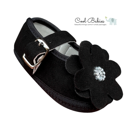 Cascarita Flor Negro