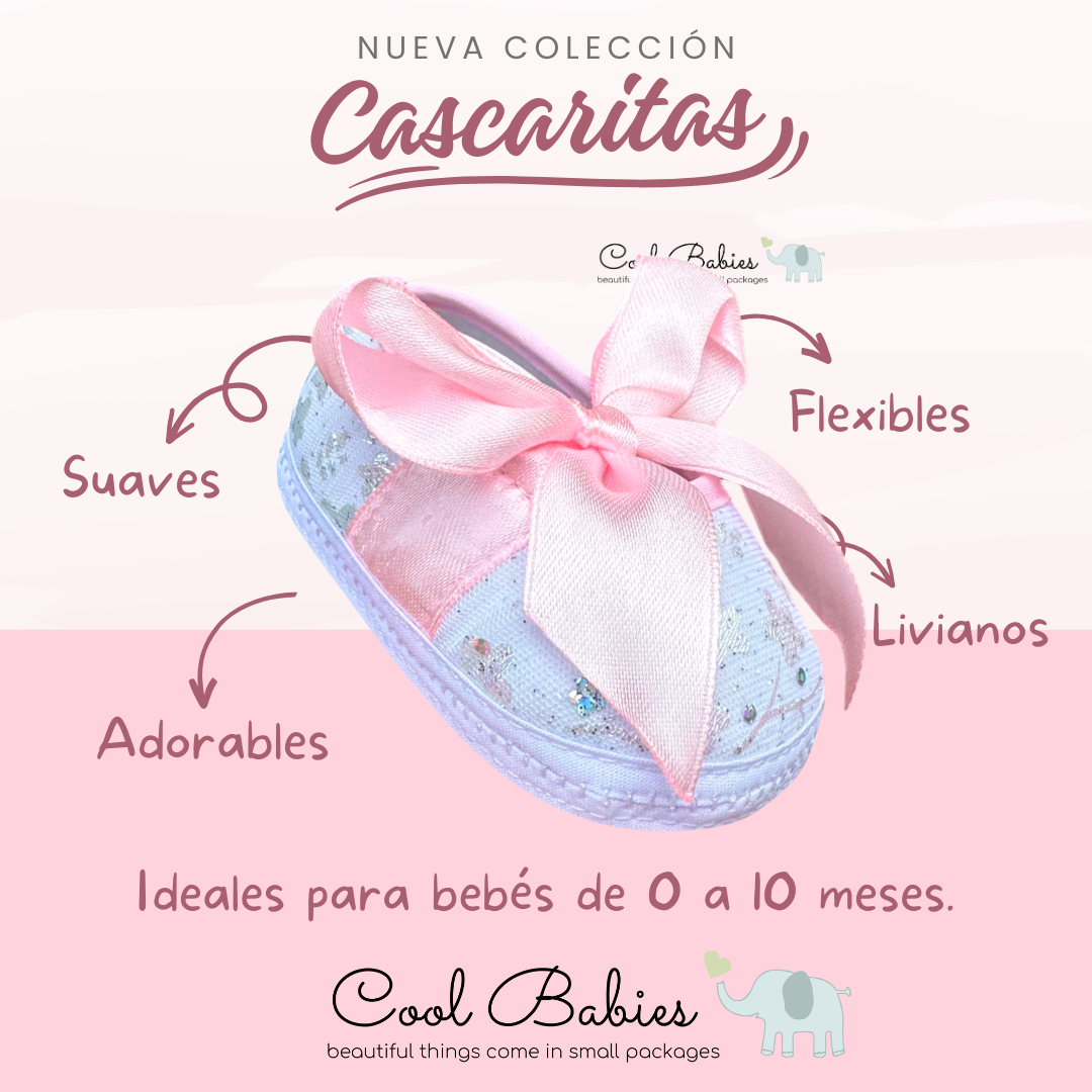 Cascarita Moño Cinta Rosa