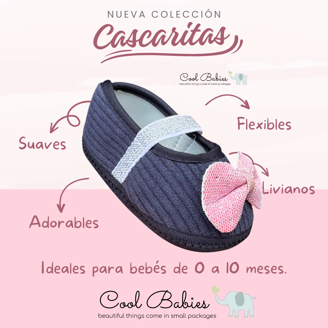Cascarita Moño Azul Rosa