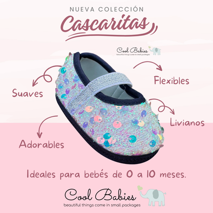 Cascarita Lentejuelas Azul