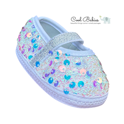 Cascarita Lentejuelas Blanca