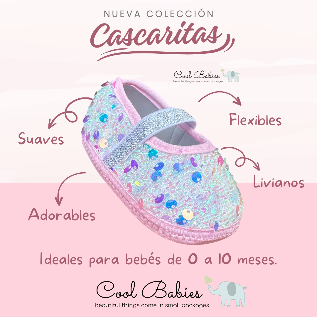 Cascarita Lentejuelas Rosa