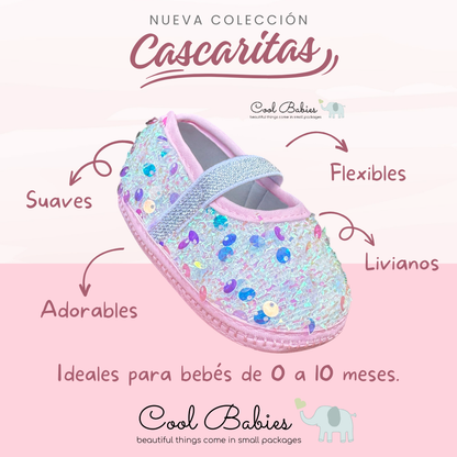 Cascarita Lentejuelas Rosa