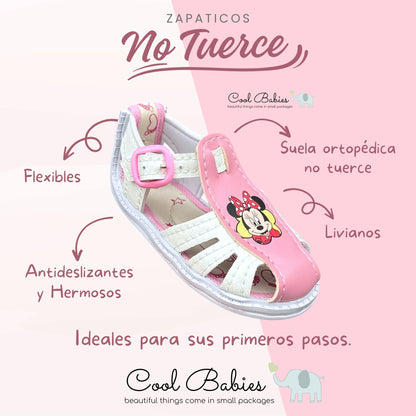 Sandalia Minnie Blanco Rosa