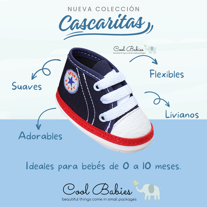Cascarita Converse Azul Rojo