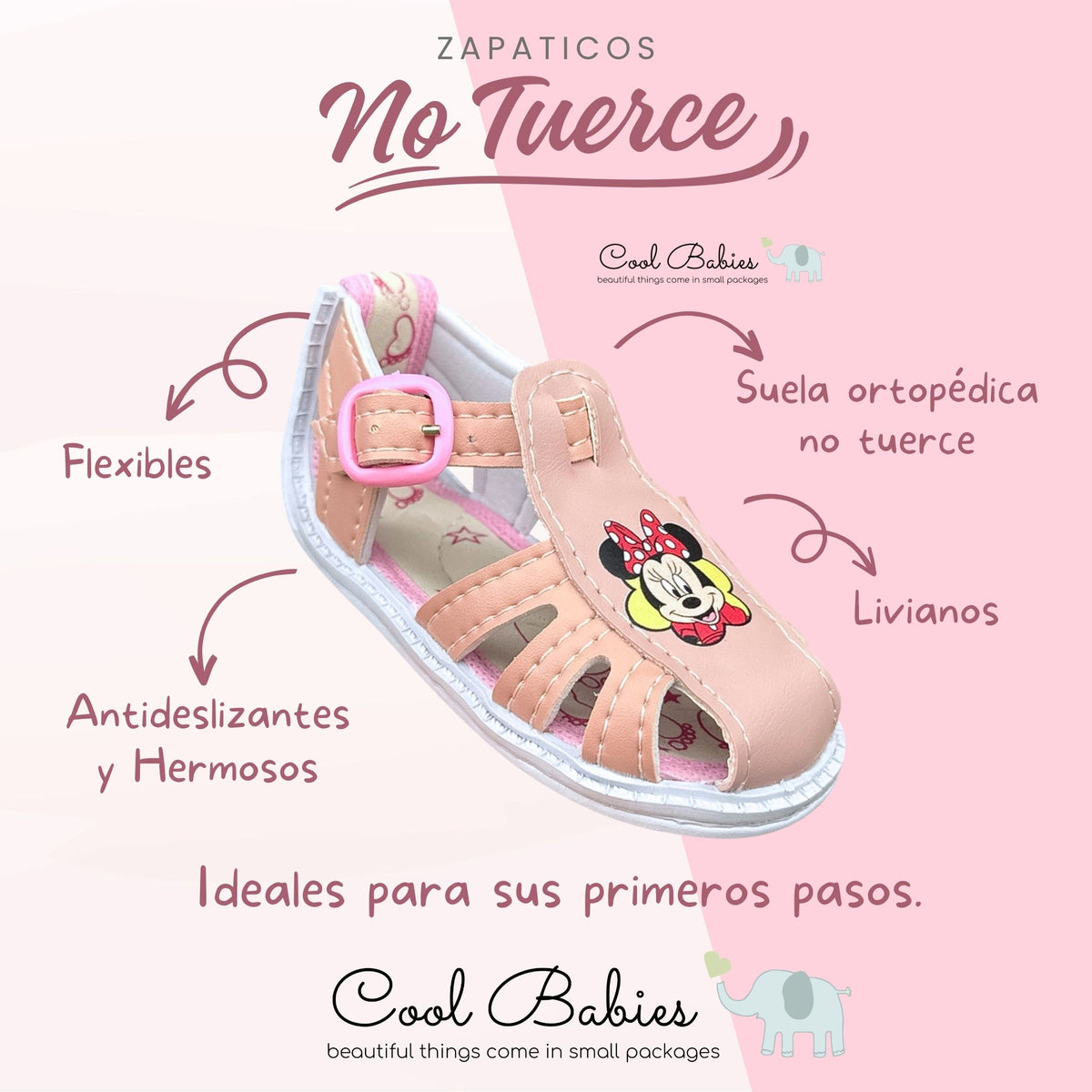 Sandalia Minnie Salmon Abierta