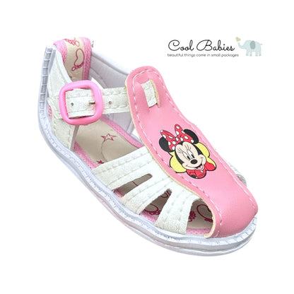 Sandalia Minnie Blanco Rosa