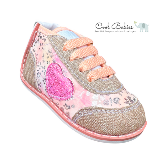 Corazon Mariposas Salmon