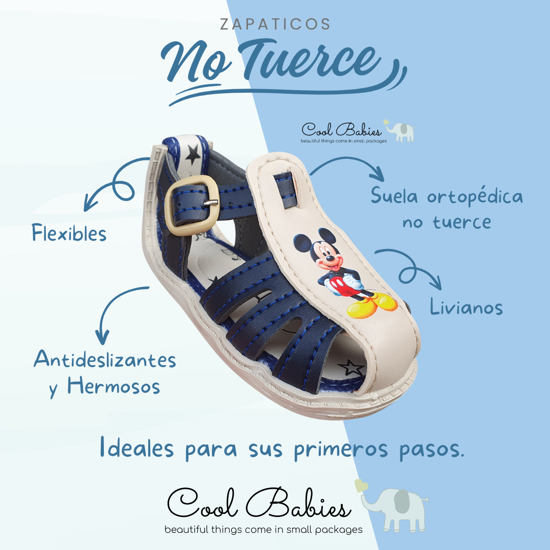 Sandalia Mickey Azul Beige