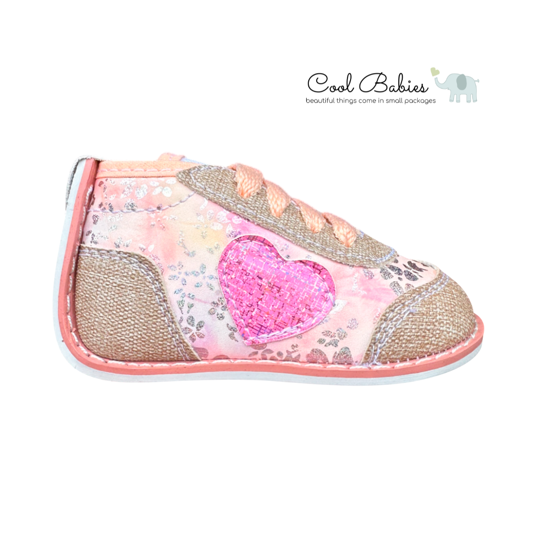 Corazon Mariposas Salmon