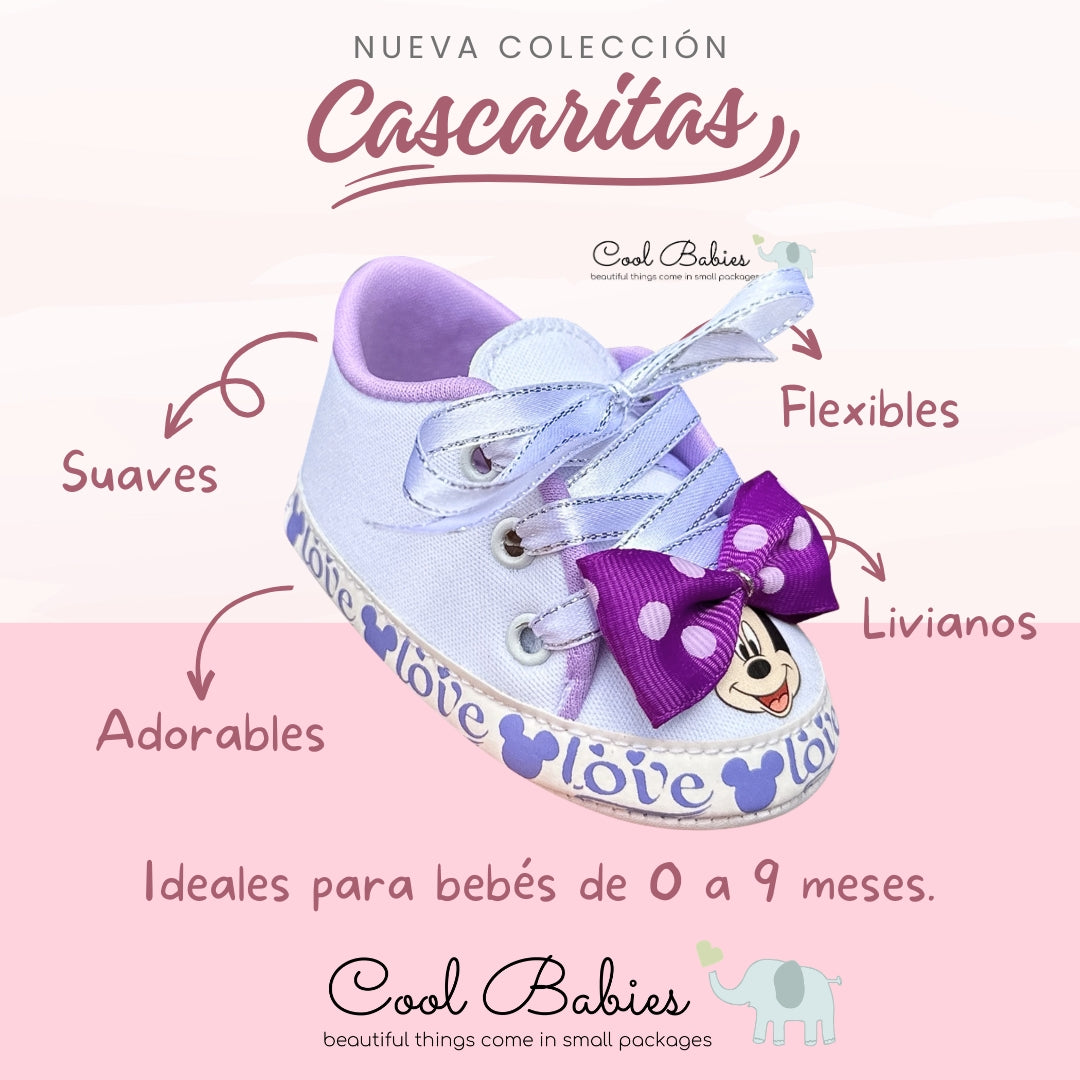 Cascarita Minnie Cinta Lila