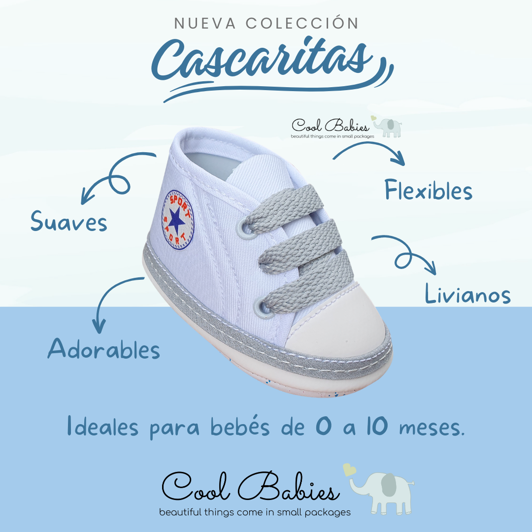 Cascarita Converse Blanco Gris