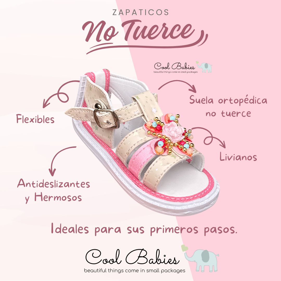 Sandalia Flor Beige
