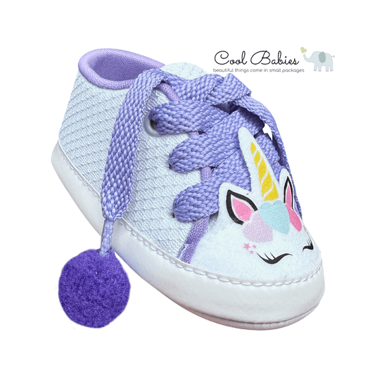 Cascarita Unicornio Blanco Lila