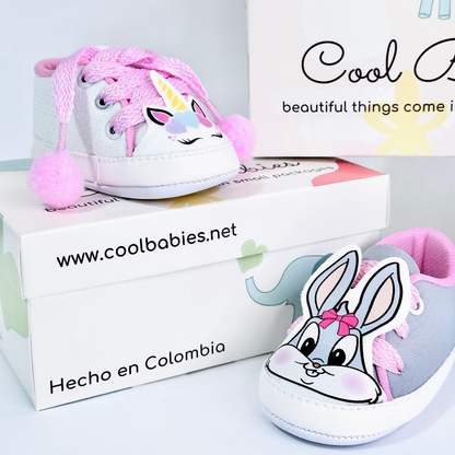 Cascarita Converse Azul Rosa