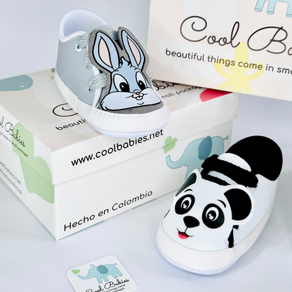 Cascarita Panda Blanco Negro