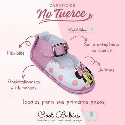 Baleta Minnie Blanco Rosada