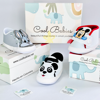 Cascarita Mickey Baby Azul Gris