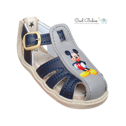 Sandalia Mickey Azul Gris
