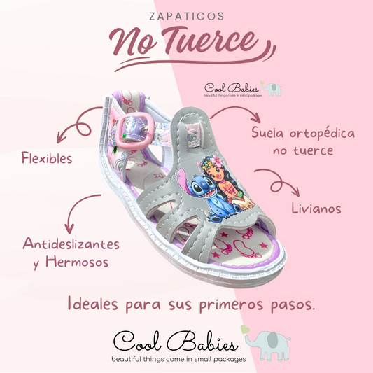 Sandalia Stitch Gris Rosa