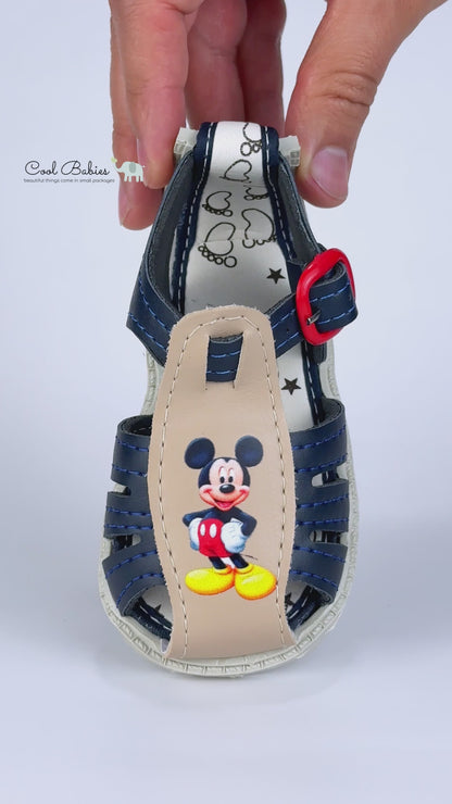 Sandalia Mickey Azul Beige