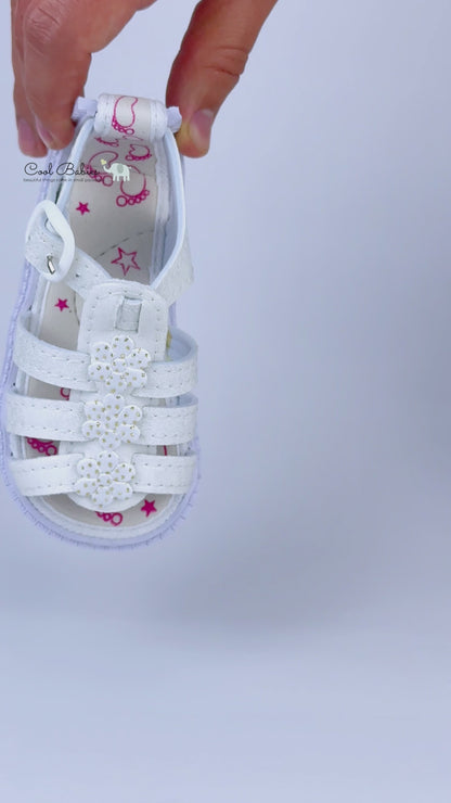 Sandalia Tejida Blanca