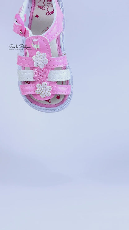 Sandalia Tejida Rosada